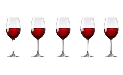 5 wine glasses