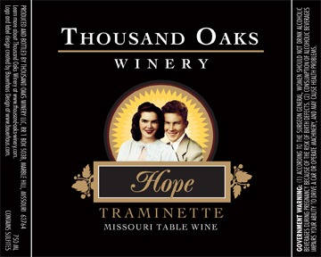 Thousand Oaks Hope label design