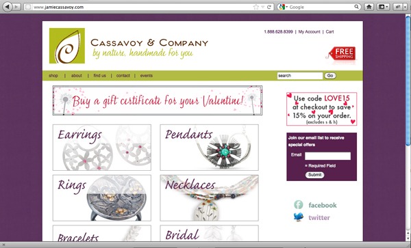 One of our favorite types of clients are artists, so we were happy to start working with jewelry designer Jamie Cassavoy this past year. First, we provided Cassavoy and ......
READ MORE