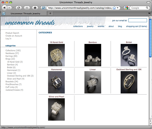 Uncommon Threads Jewelry Category search
