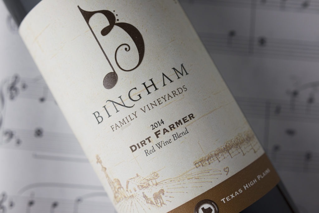 wine label design with music